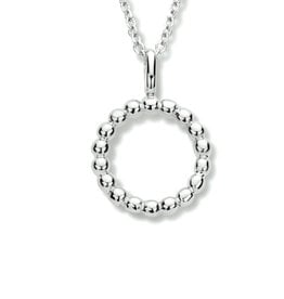 Zilveren collier - Gerhodineerd - Rondje - 41 + 4 cm