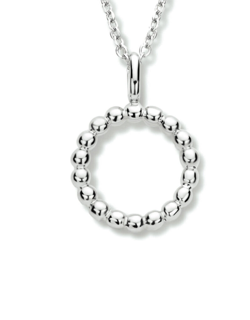 Zilveren collier - Gerhodineerd - Rondje - 41 + 4 cm