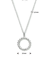 Zilveren collier - Gerhodineerd - Rondje - 41 + 4 cm