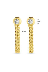 Zilver verguld - Oorhangers - Zirkonia