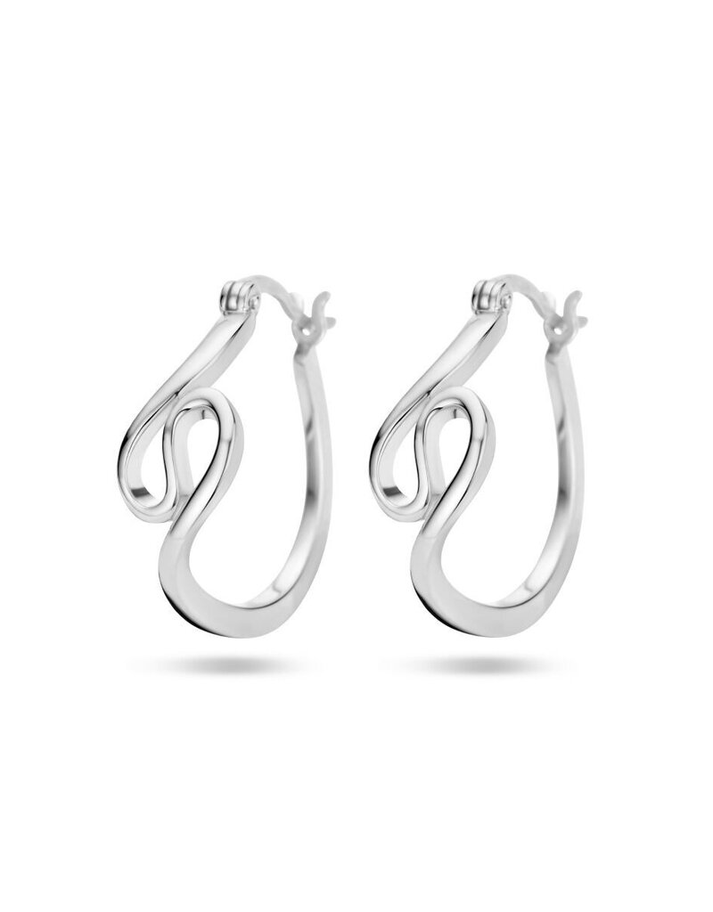 Zilveren oorringen - Gerhodineerd