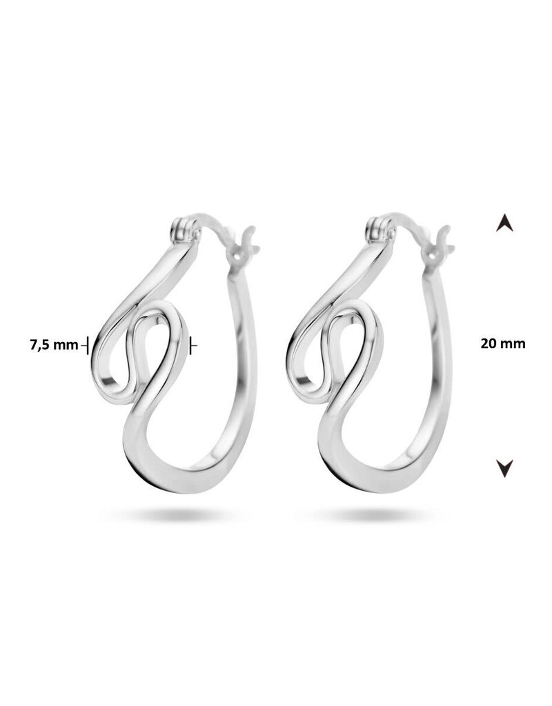 Zilveren oorringen - Gerhodineerd