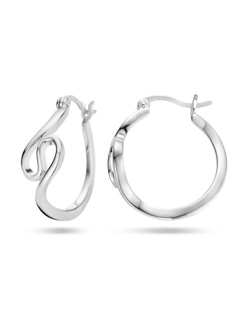 Zilveren oorringen - Gerhodineerd