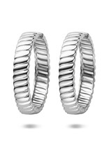 Zilveren oorringen - Gerhodineerd - 40 mm