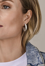 Zilveren oorringen - Gerhodineerd - 40 mm