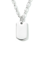 Zilveren collier - Gerhodineerd - Plaatje  - 41/45 cm