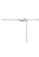 Zilveren collier - Gerhodineerd - Plaatje  - 41/45 cm