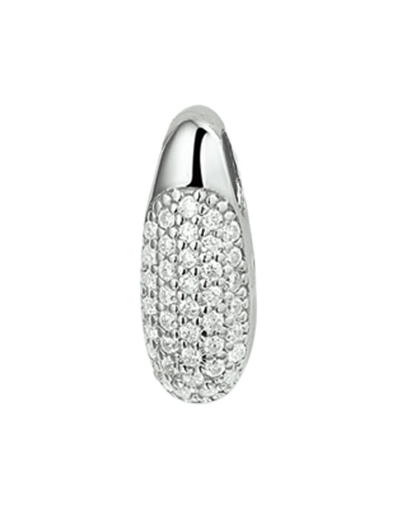 Zilveren hanger - Gerhodineerd - Zirkonia