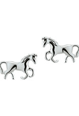 Zilveren oorknoppen - Paardjes