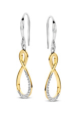 Rosa di Luca Italy Zilver verguld oorhangers - Zirkonia