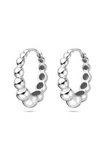 Zilveren oorringen - Gerhodineerd - Bolletjes