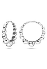 Zilveren oorringen - Gerhodineerd - Bolletjes