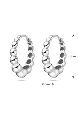 Zilveren oorringen - Gerhodineerd - Bolletjes