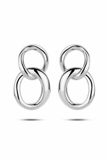 Zilveren oorknoppen - Gerhodineerd - Schakel