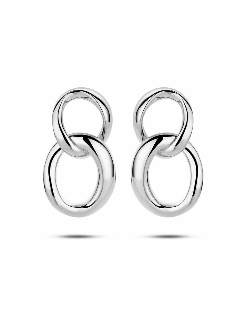 Zilveren oorknoppen - Gerhodineerd - Schakel