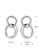 Zilveren oorknoppen - Gerhodineerd - Schakel