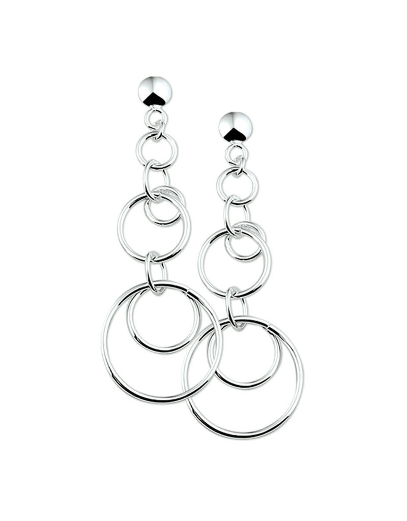 Zilveren oorhangers - Gerhodineerd