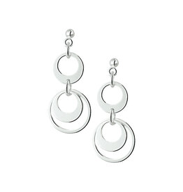 Zilveren oorhangers - Gerhodineerd