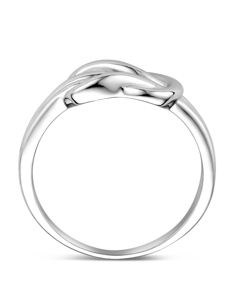 Zilveren ring - Gerhodineerd - Knoop - Maat 17.25