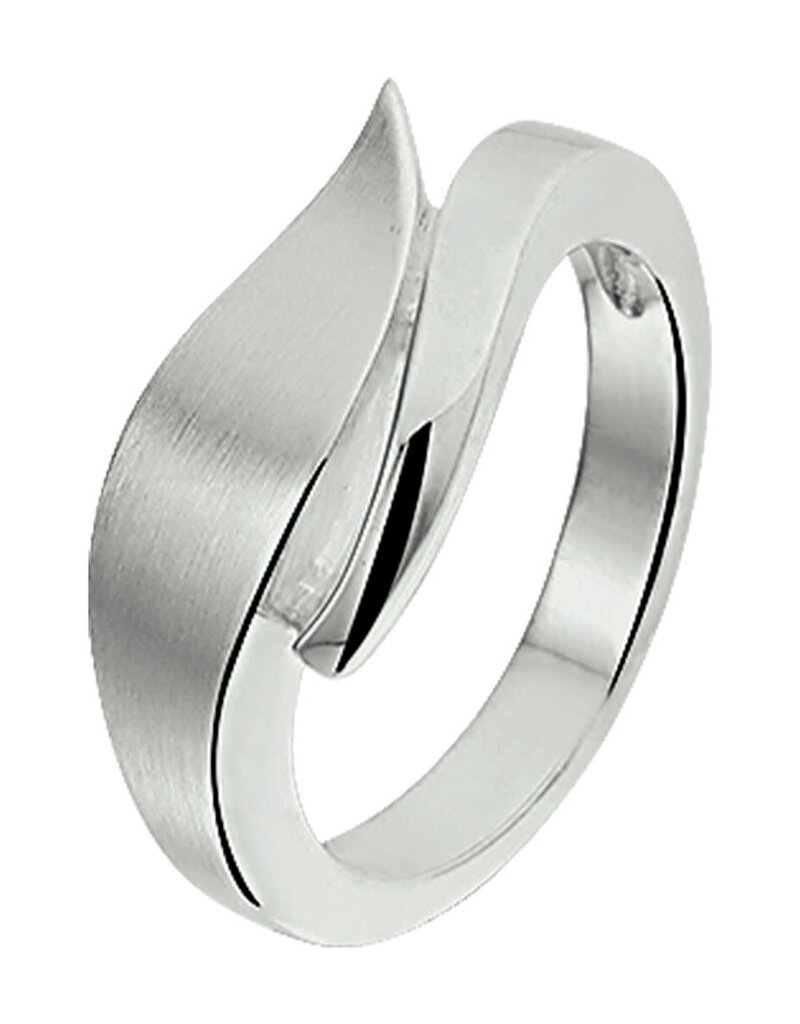 Zilveren ring - Gerhodineerd - Mat/glanzend - Maat 18.5