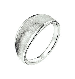 Zilveren ring - Gerhodineerd - Mat/glanzend - Maat 18.5