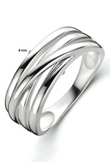 Zilveren ring - Gerhodineerd - Maat 18.5