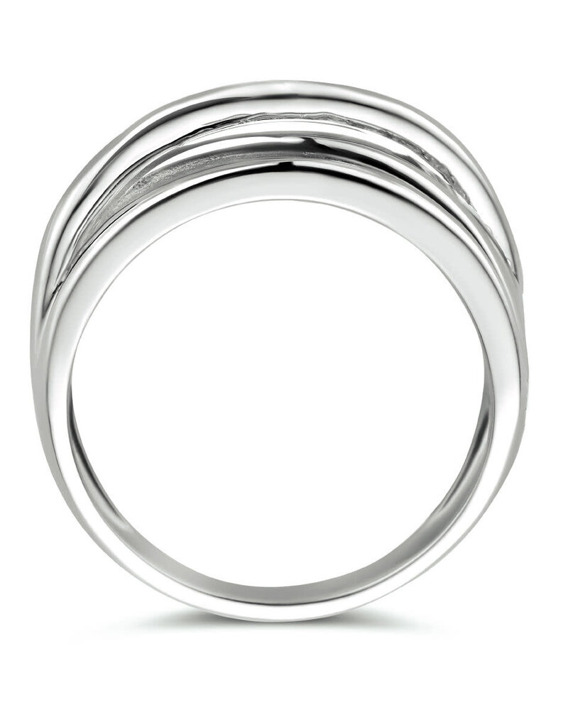Zilveren ring - Gerhodineerd - Maat 18.5