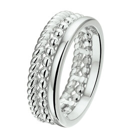 Zilveren ring - Gerhodineerd - Maat 18.5