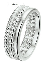 Zilveren ring - Gerhodineerd - Maat 18.5