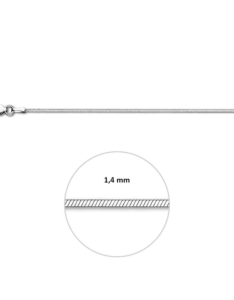 Zilveren collier - Slang - 1.4 mm - 45 cm