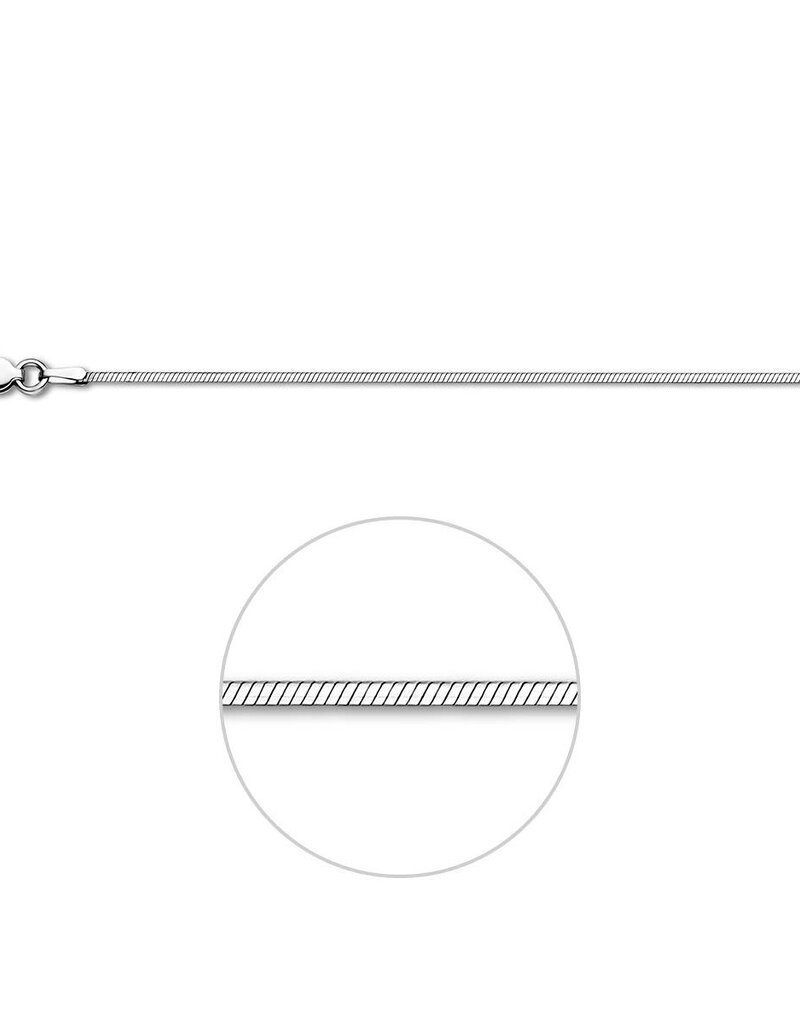 Zilveren collier - Slang - 1.4 mm - 45 cm