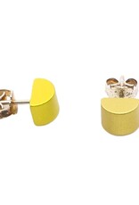 Otracosa Otracosa - Aluminium oorknoppen met zilveren steker - ST309 Neon geel