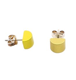 Otracosa Otracosa - Aluminium oorknoppen met zilveren steker - ST309 Neon geel