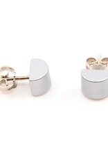 Otracosa Otracosa - Aluminium oorknoppen met zilveren steker - ST309 Zilver grijs