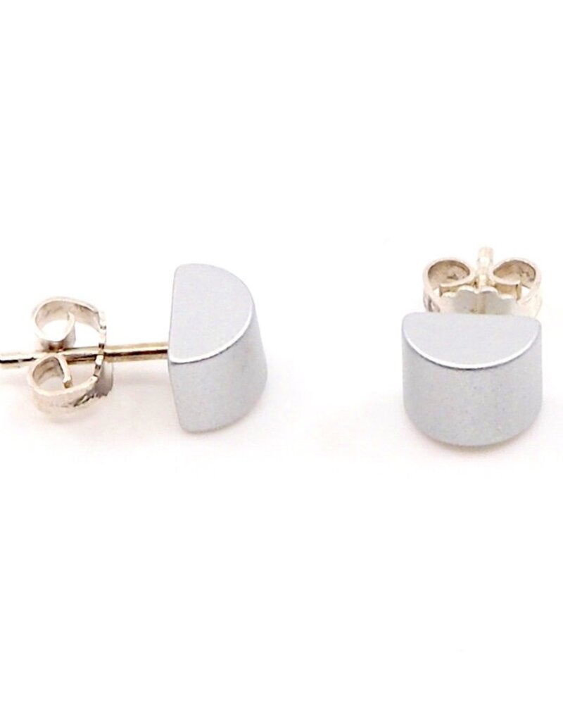 Otracosa Otracosa - Aluminium oorknoppen met zilveren steker - ST309 Zilver grijs