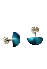 Otracosa Otracosa - Aluminium oorknoppen met zilveren steker - ST305 Turquoise