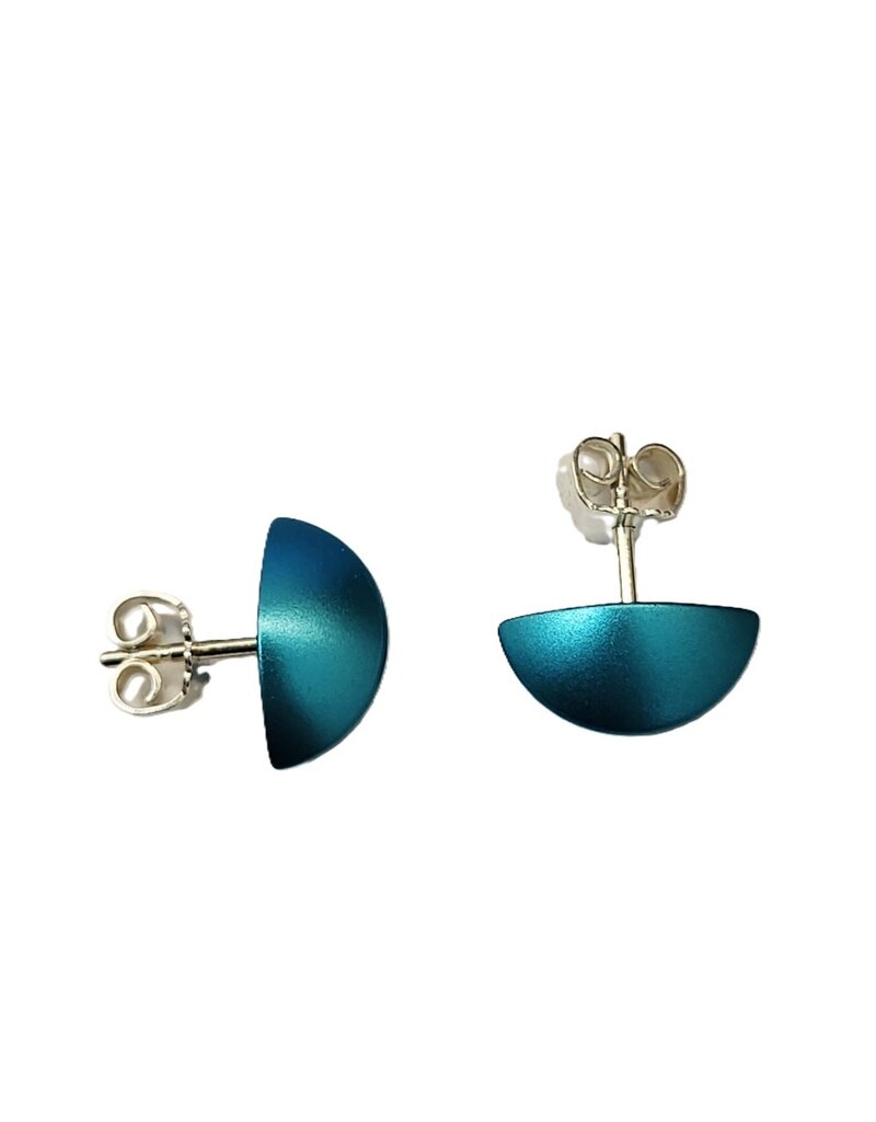 Otracosa Otracosa - Aluminium oorknoppen met zilveren steker - ST305 Turquoise