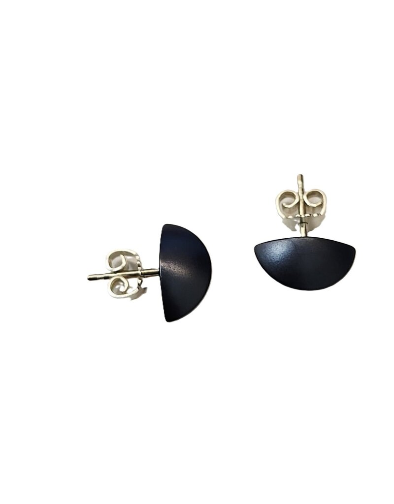Otracosa Otracosa - Aluminium oorknoppen met zilveren steker - ST305 Antraciet