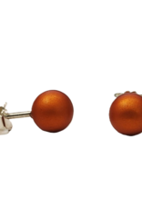 Otracosa Otracosa - Aluminium oorknoppen met zilveren steker - ST331 Oranje