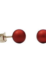 Otracosa Otracosa - Aluminium oorknoppen met zilveren steker - ST331 Rood