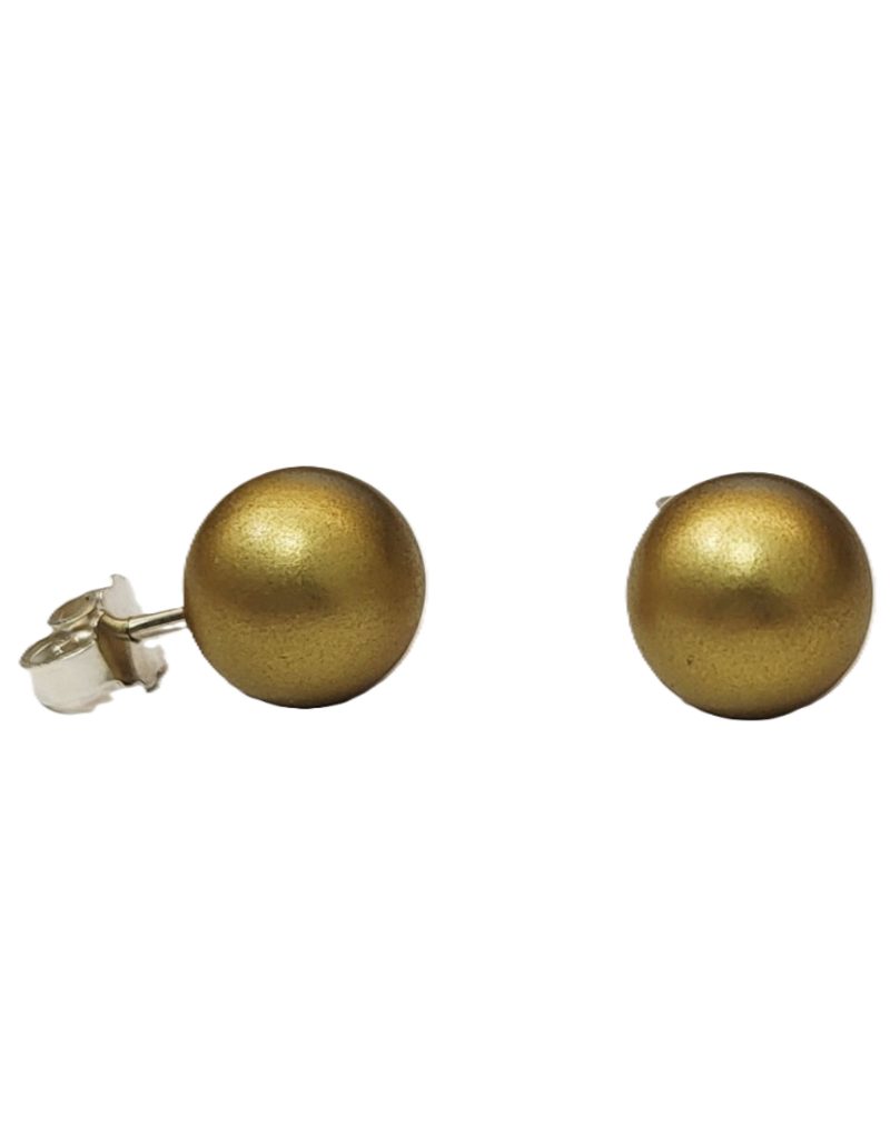 Otracosa Otracosa - Aluminium oorknoppen met zilveren steker - ST331 Licht goudkleurig