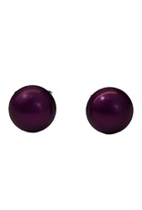 Otracosa Otracosa - Aluminium oorknoppen met zilveren steker - ST307 Paars