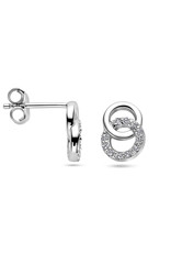 Zilveren oorknoppen - Gerhodineerd - Zirkonia