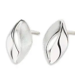 Zilveren oorknoppen - Gerhodineerd - Mat/glanzend