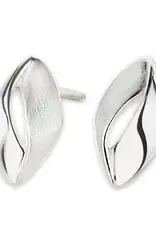 Zilveren oorknoppen - Gerhodineerd - Mat/glanzend