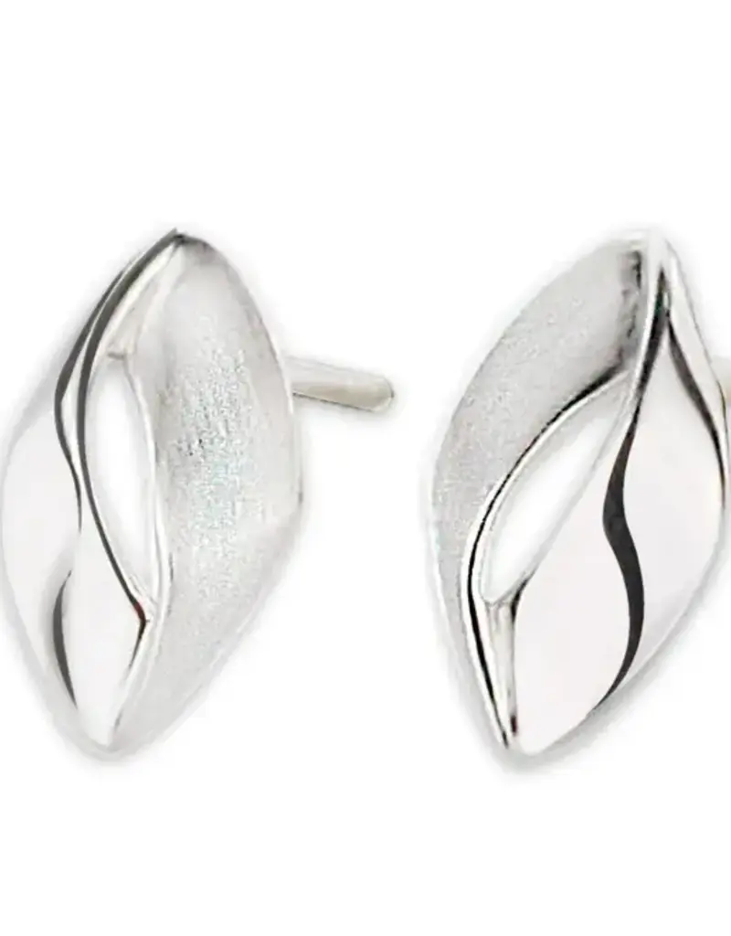 Zilveren oorknoppen - Gerhodineerd - Mat/glanzend