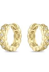 Gisser Zilver verguld - Oorringen - Zirkonia