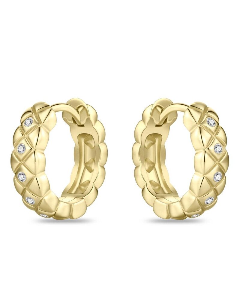 Gisser Zilver verguld - Oorringen - Zirkonia