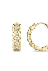 Gisser Zilver verguld - Oorringen - Zirkonia