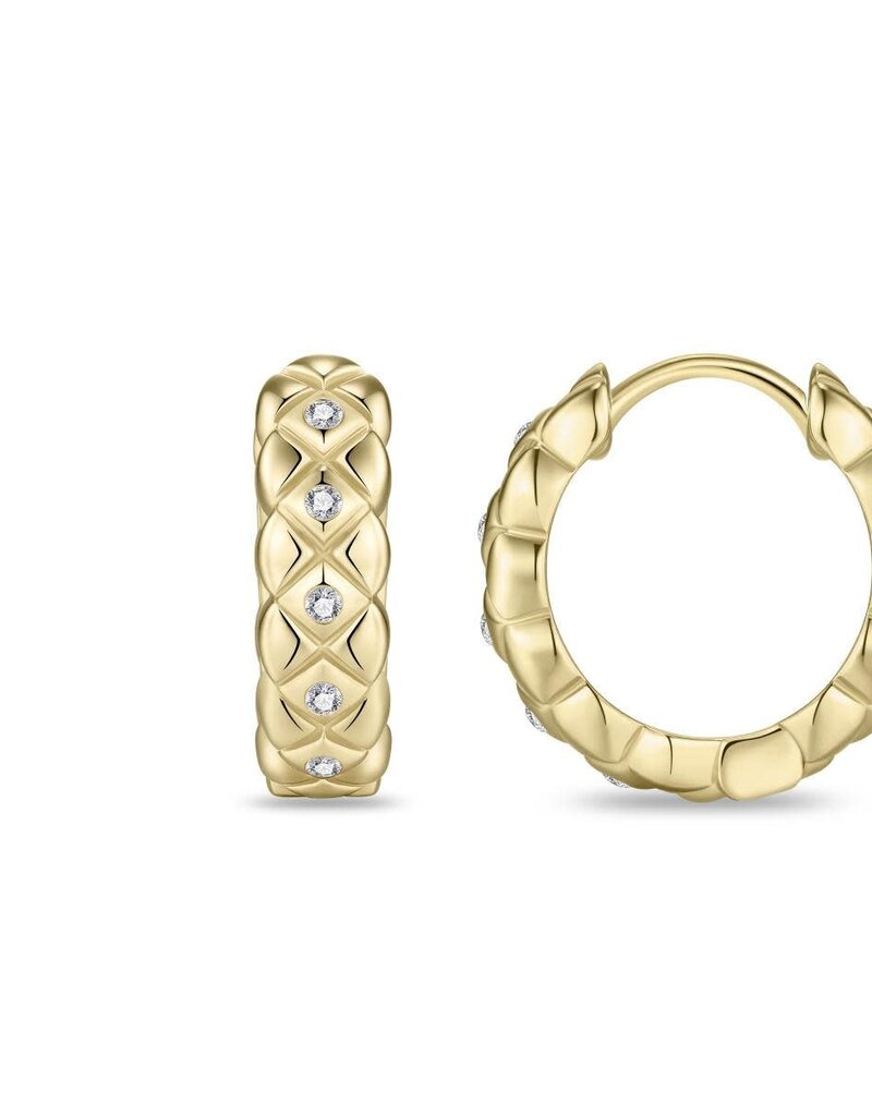 Gisser Zilver verguld - Oorringen - Zirkonia